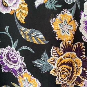 Black multi print top